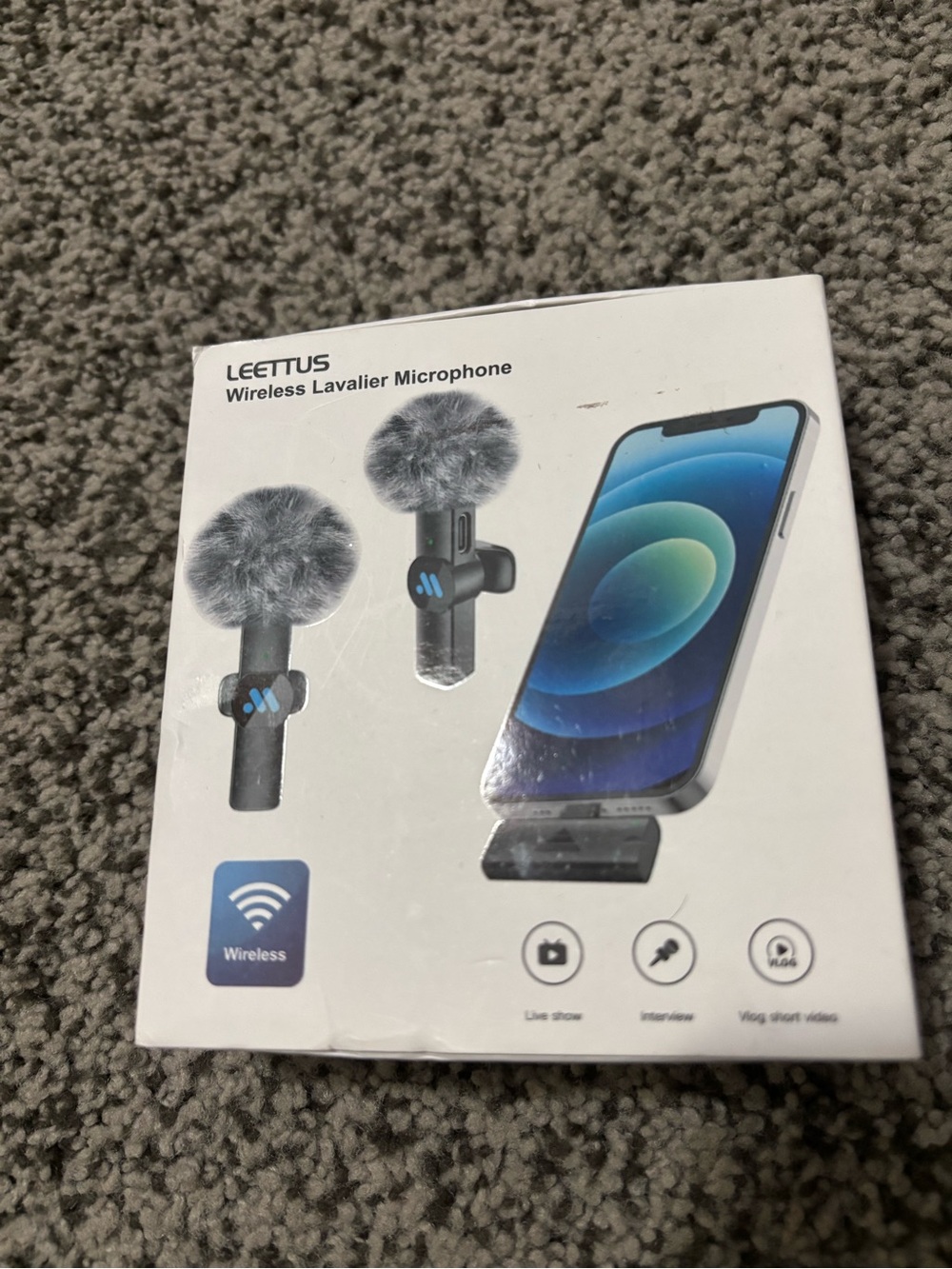 Wireless Lavalier Microphone - Black